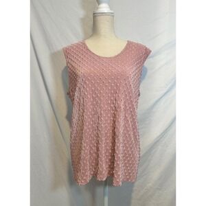 Vintage Brat Textured Bubble Ninety Sleeveless Top Size Large Y2k